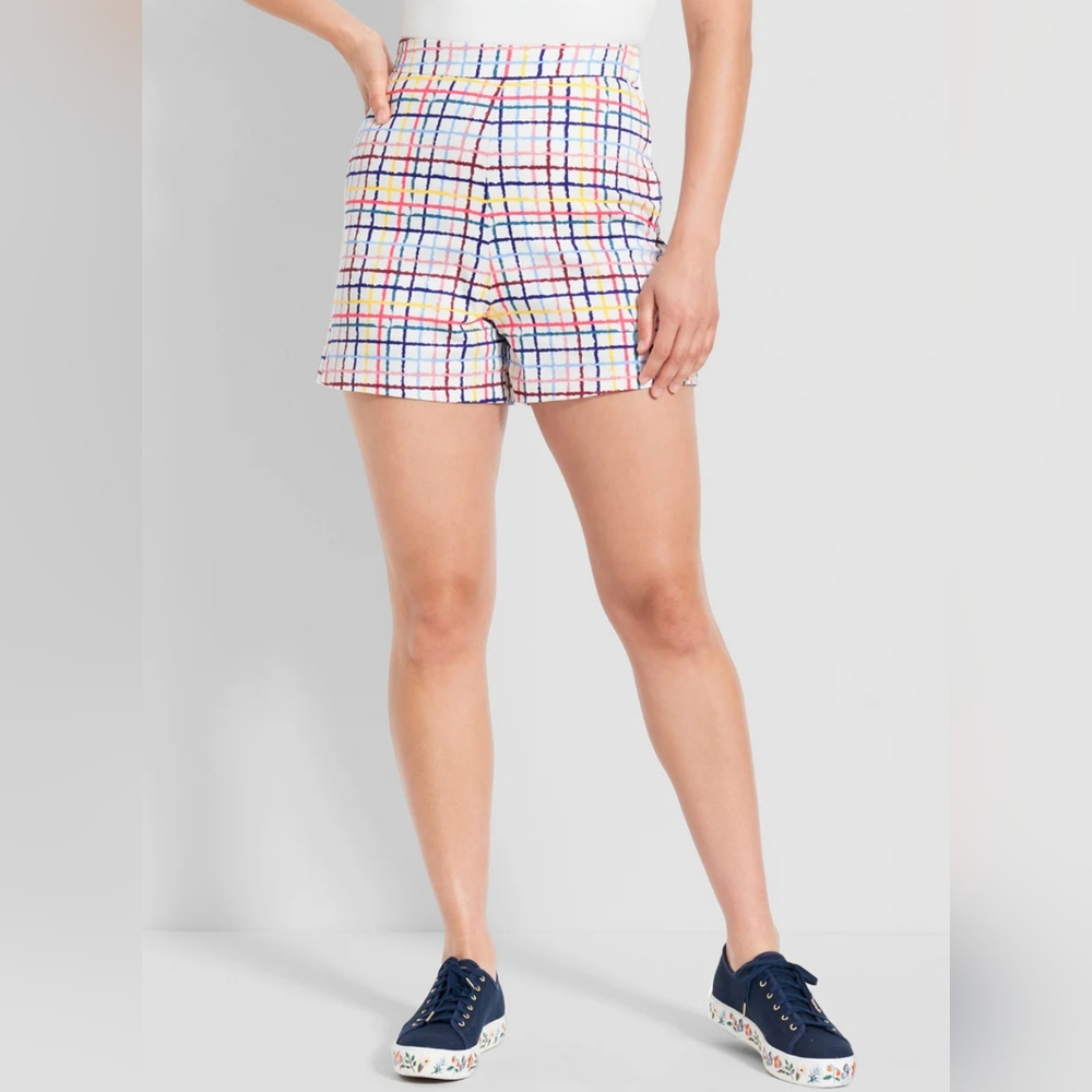 NWT Modcloth x Collectif High Rise Cotton Shorts - size 14 US/18 UK